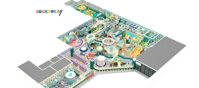 Jungle style indoor playground 