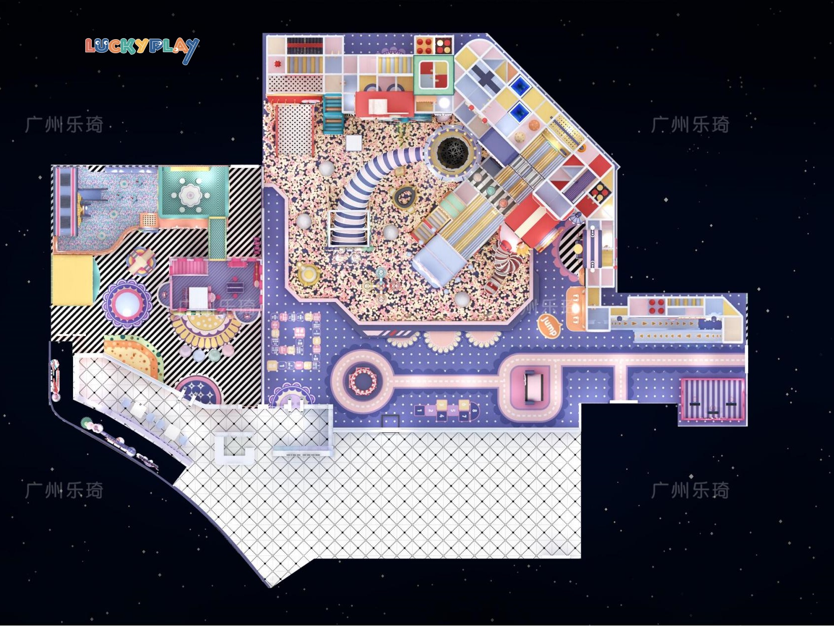 Magic Candy Carnival Indoor Playground Design