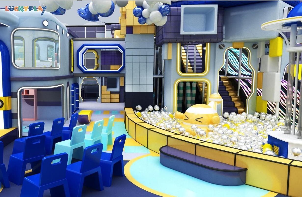 Design drawing of quantum theme indoor playground