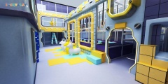 Design drawing of quantum theme indoor playground