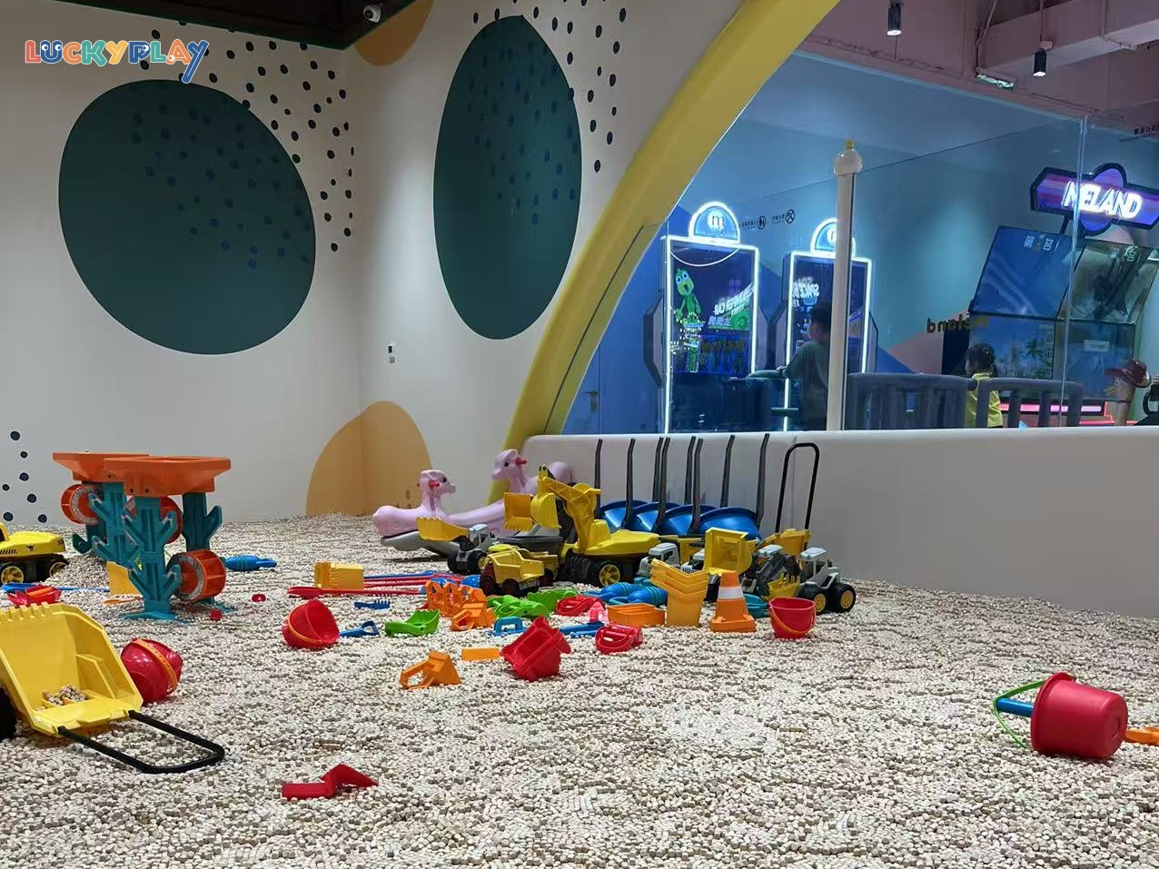 Indoor playground sand pool games