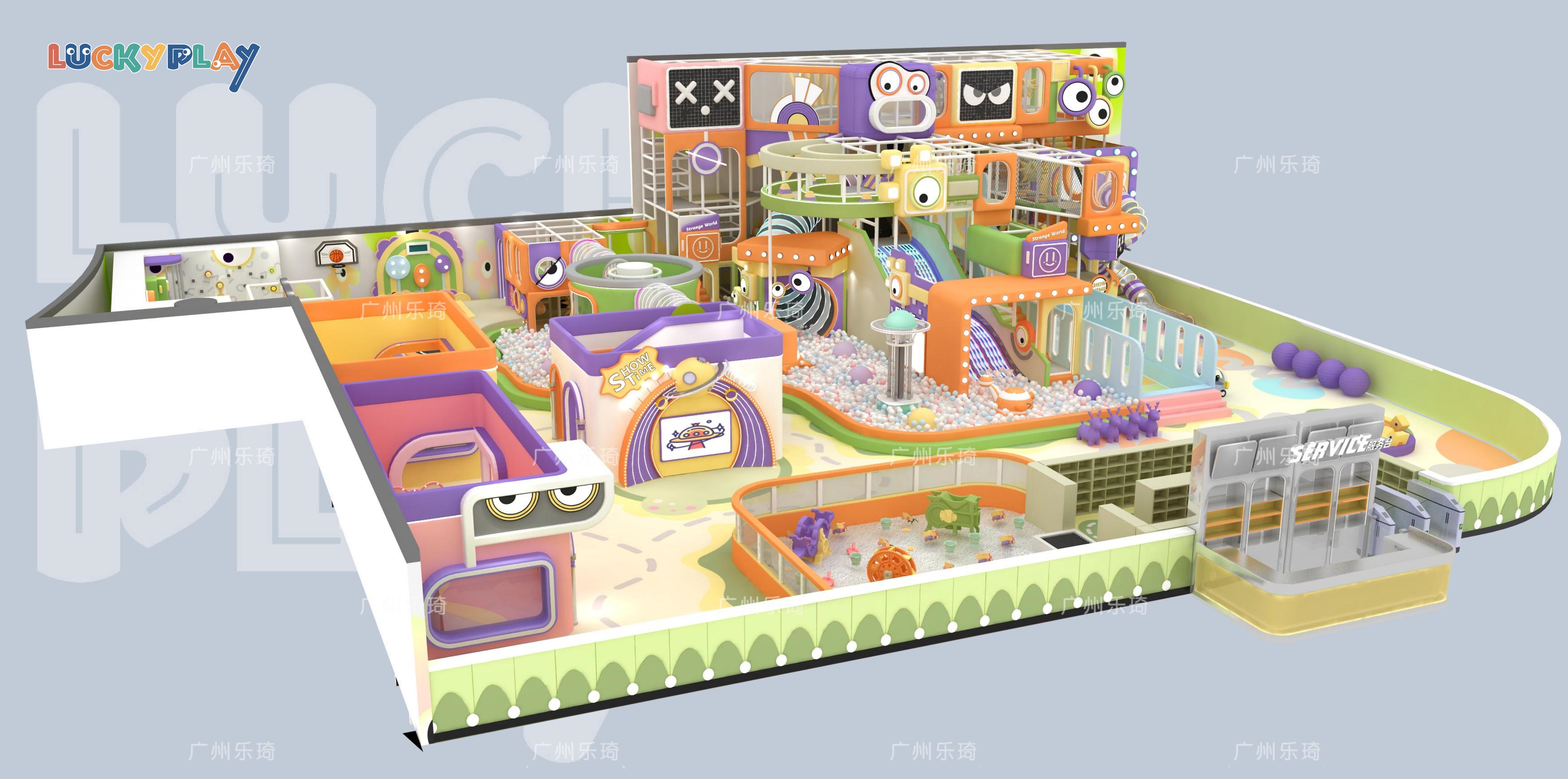 Grotesque Music Theme Indoor Playground