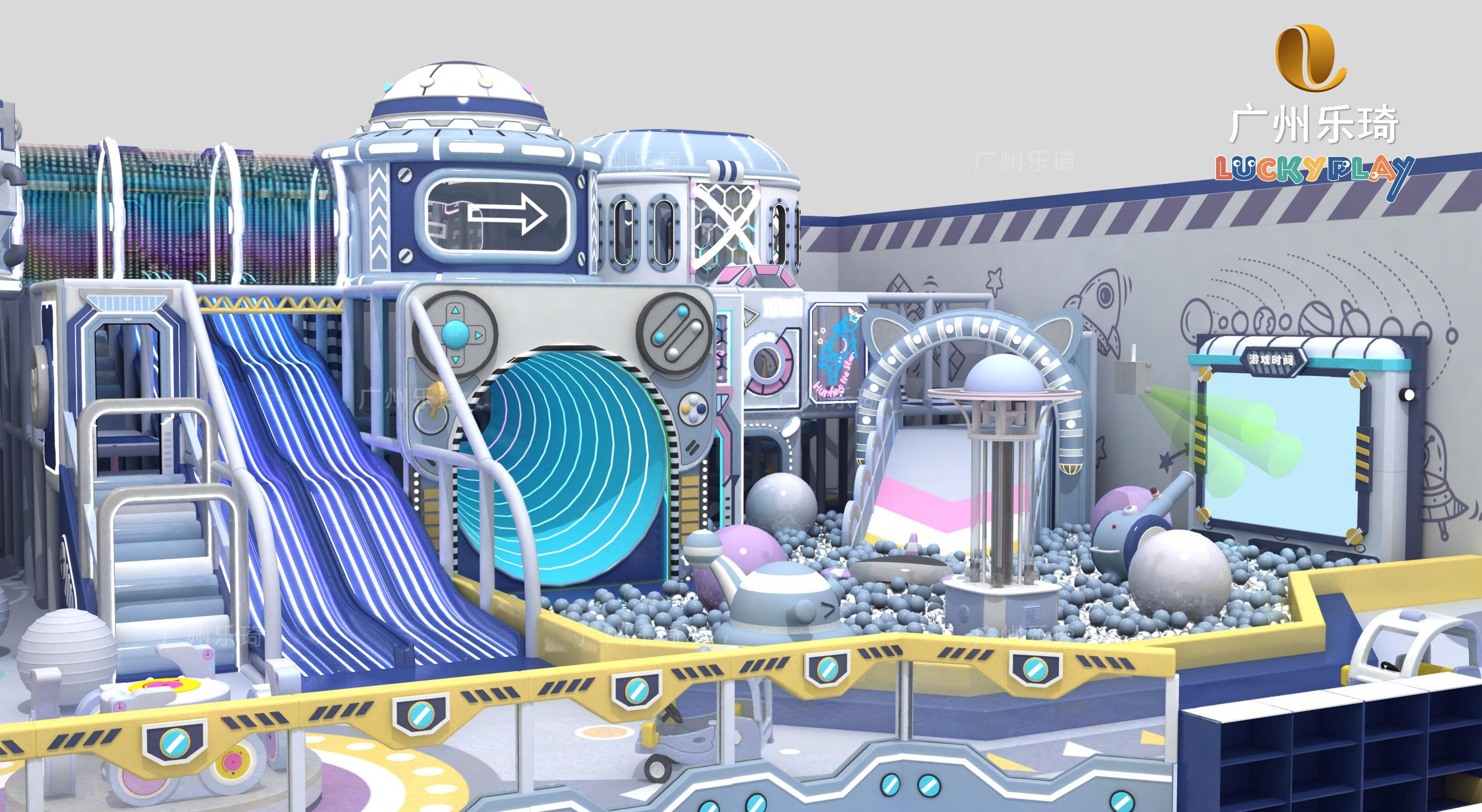 Space theme indoor playground design