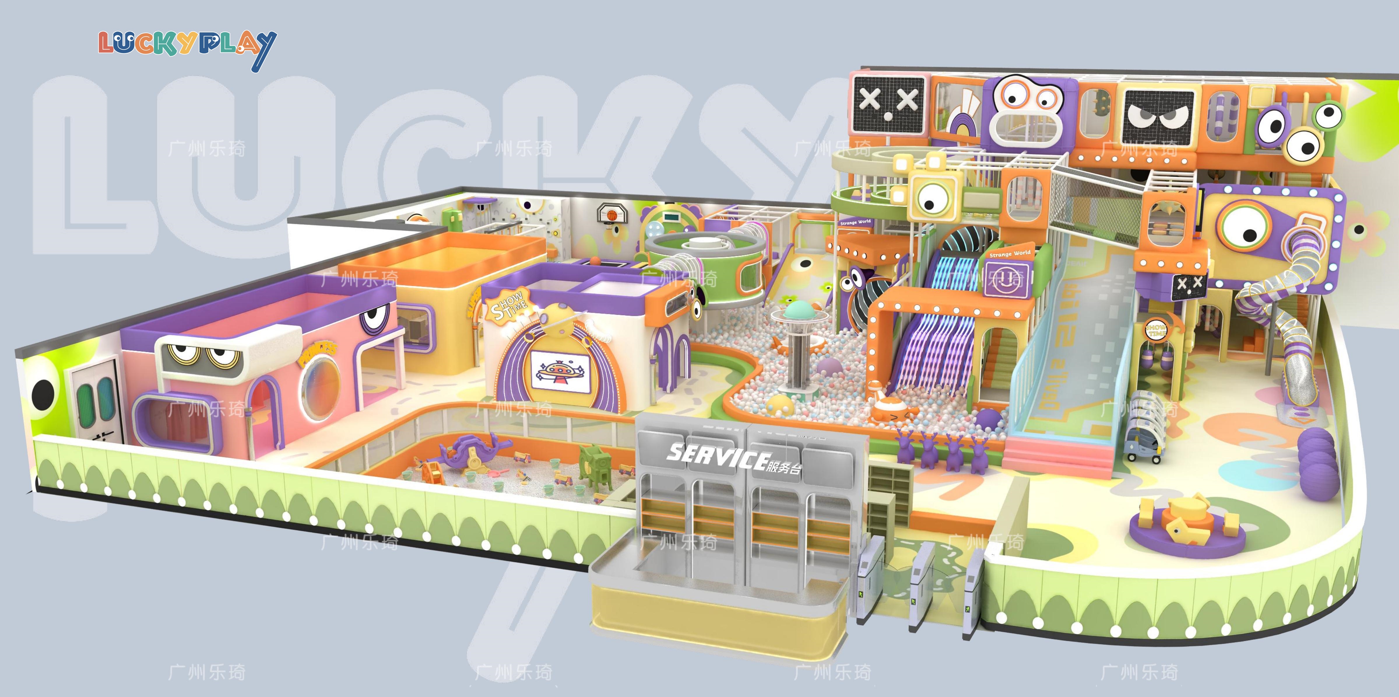 Grotesque Music Theme Indoor Playground