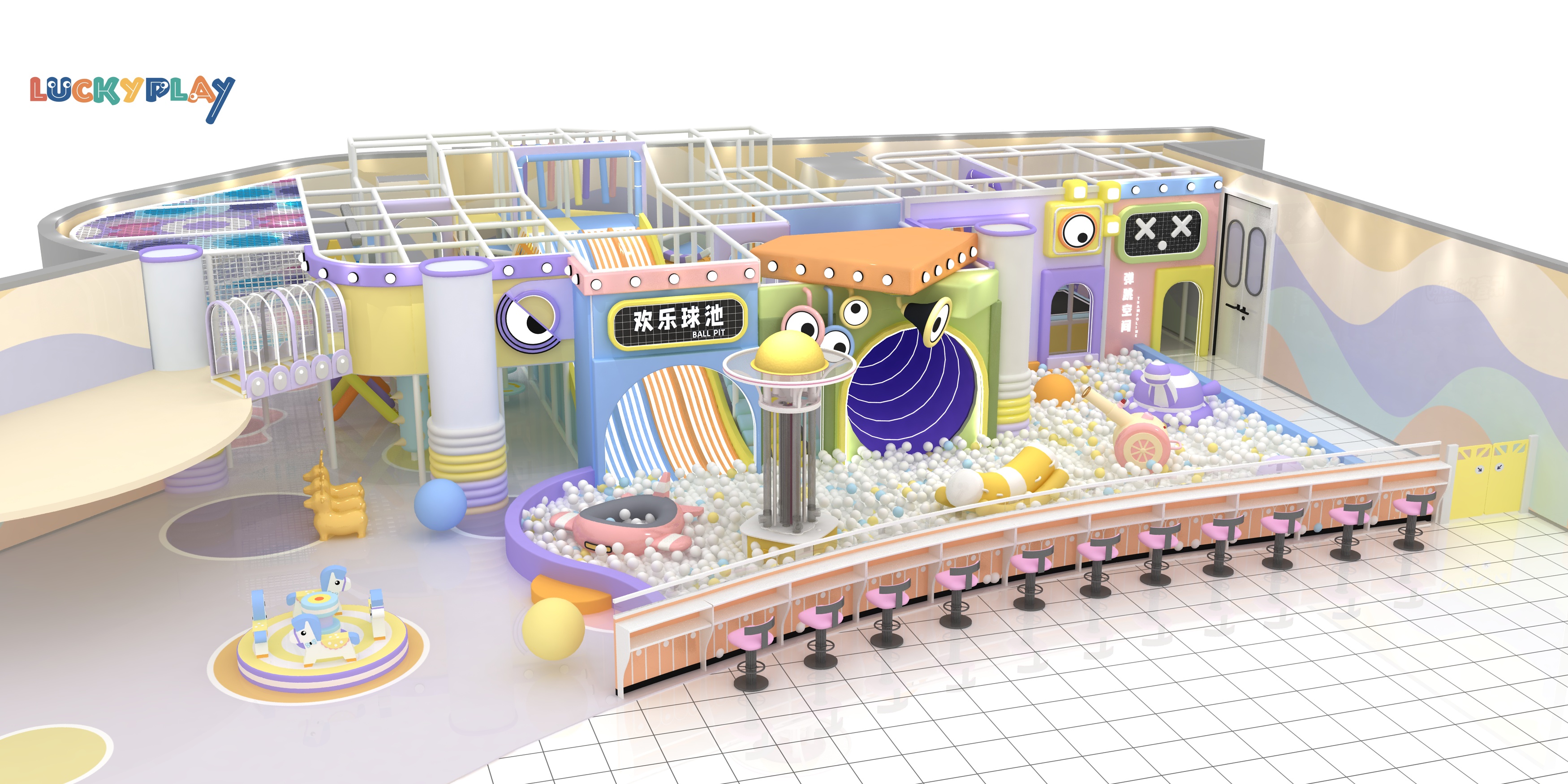 Grotesque Music Theme Indoor Playground