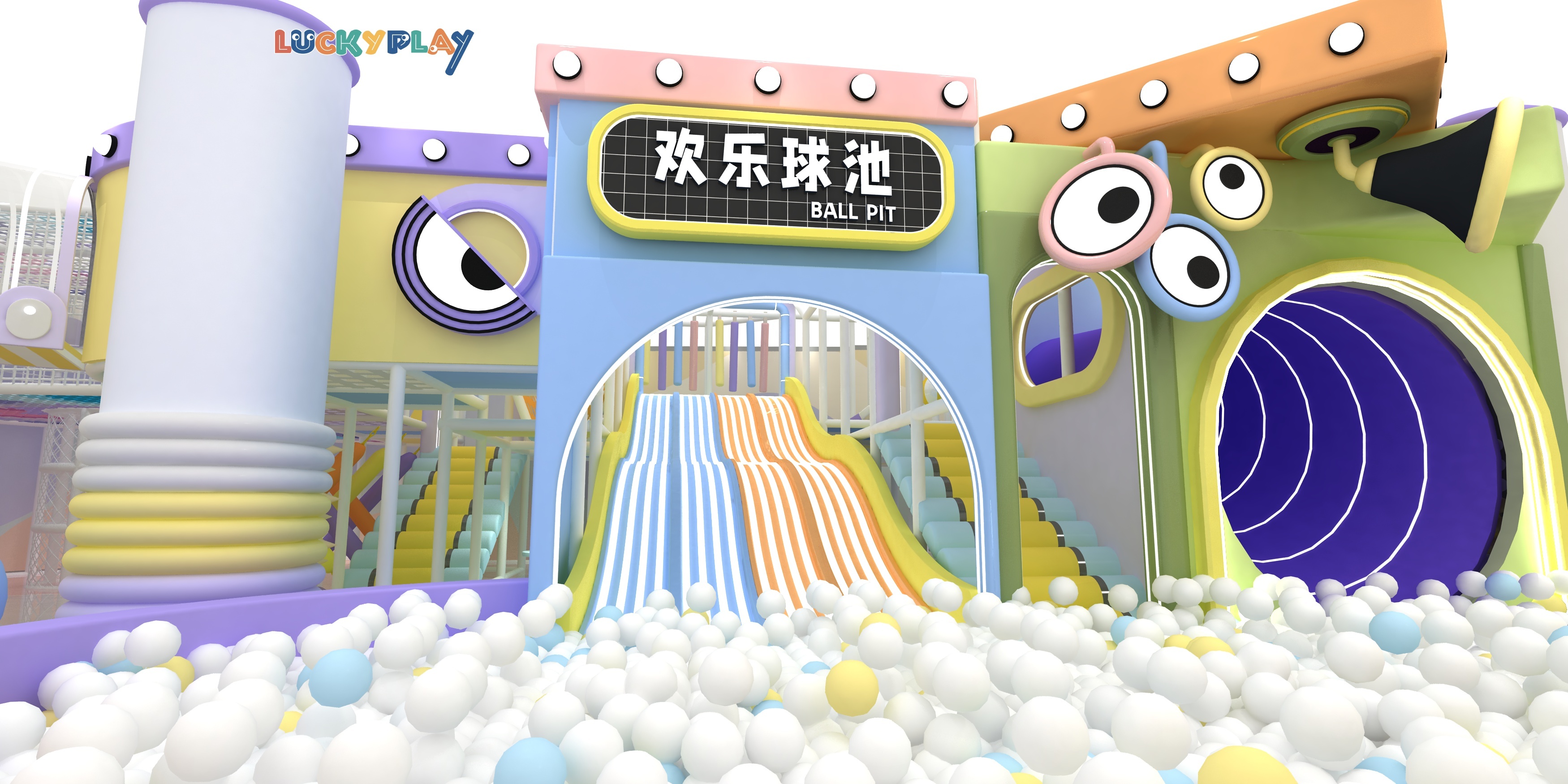 Grotesque Music Theme Indoor Playground