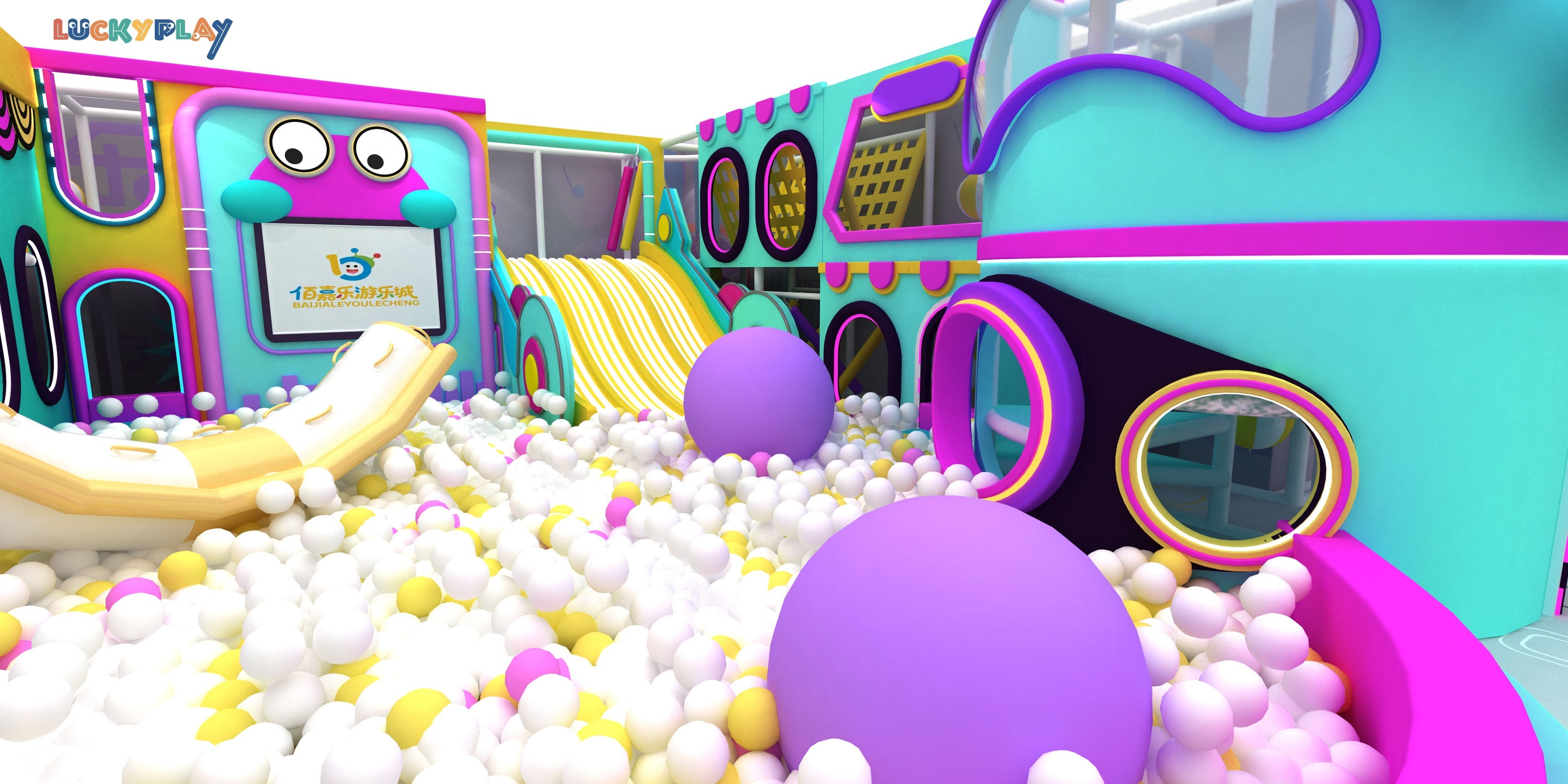 Grotesque Music Theme Indoor Playground