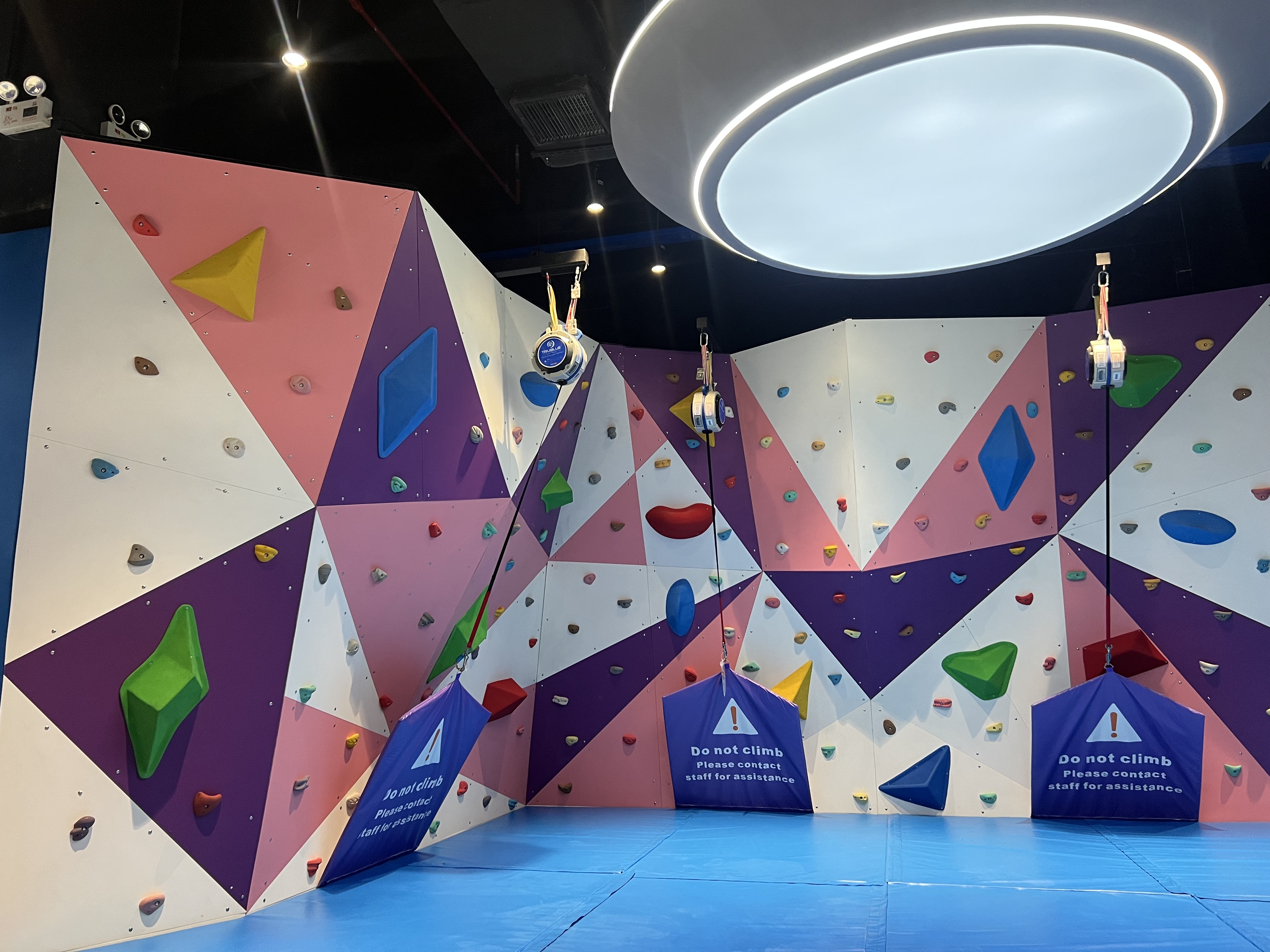 Different play areas in an indoor playground