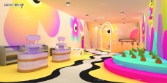 Farm Theme Role Play Indoor Playground with Mini Barn Market Stations and Interactive Soft Play
