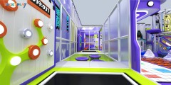 High Altitude Adventure Indoor Playground with Rope Trails Obstacle Tracks and Elevated Activity Platforms