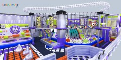 Adventure Challenge Indoor Playground with High Rope Courses Climbing Towers and Multi Level Soft Play Zones