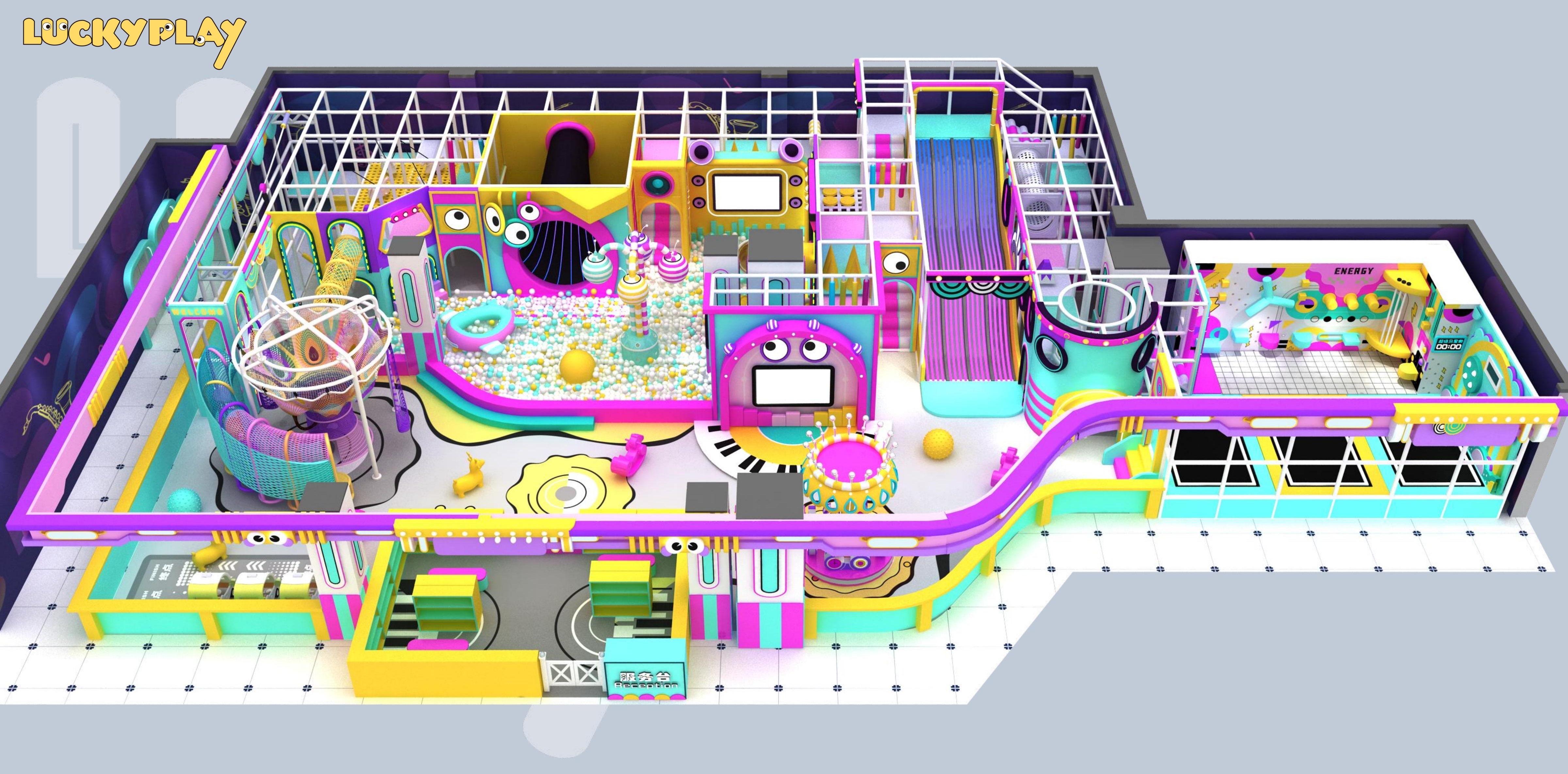 Grotesque Soundwave Soft Play Indoor Playground for Commercial Kids Play Centers