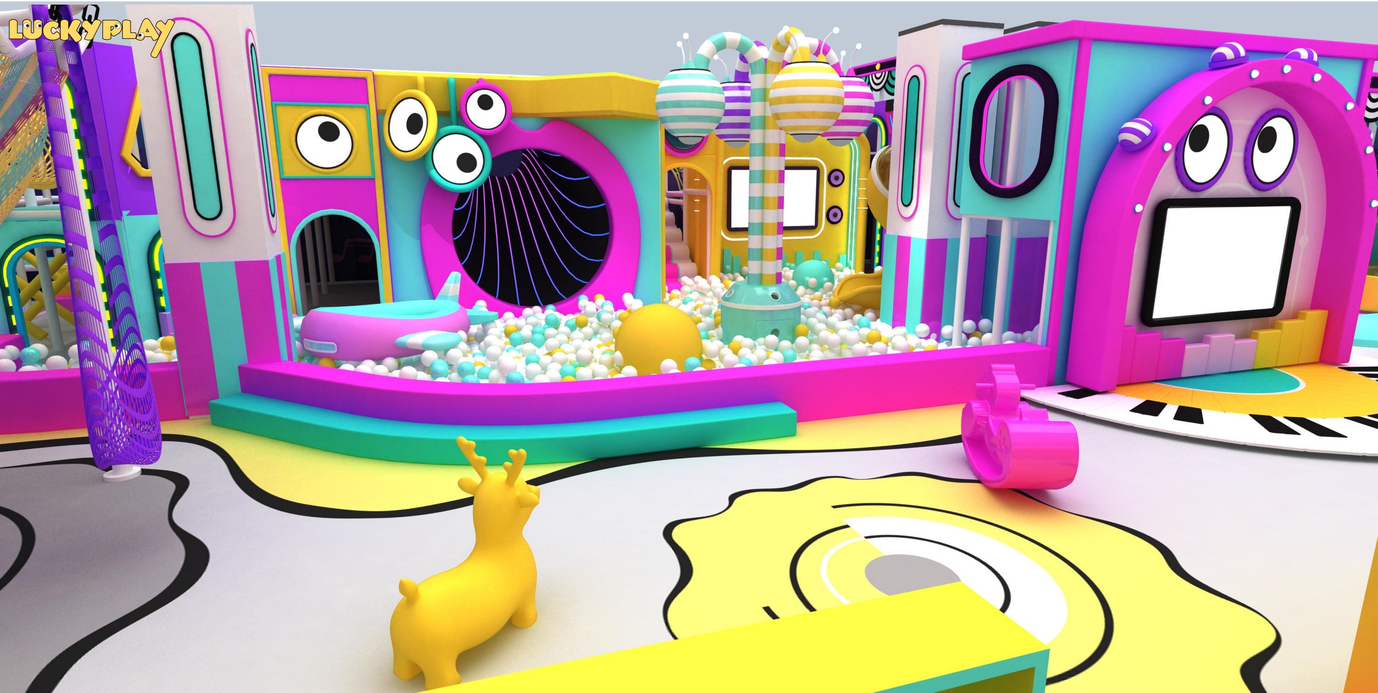 Grotesque Soundwave Soft Play Indoor Playground for Commercial Kids Play Centers