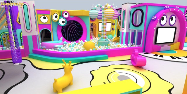 Grotesque Soundwave Soft Play Indoor Playground for Commercial Kids Play Centers