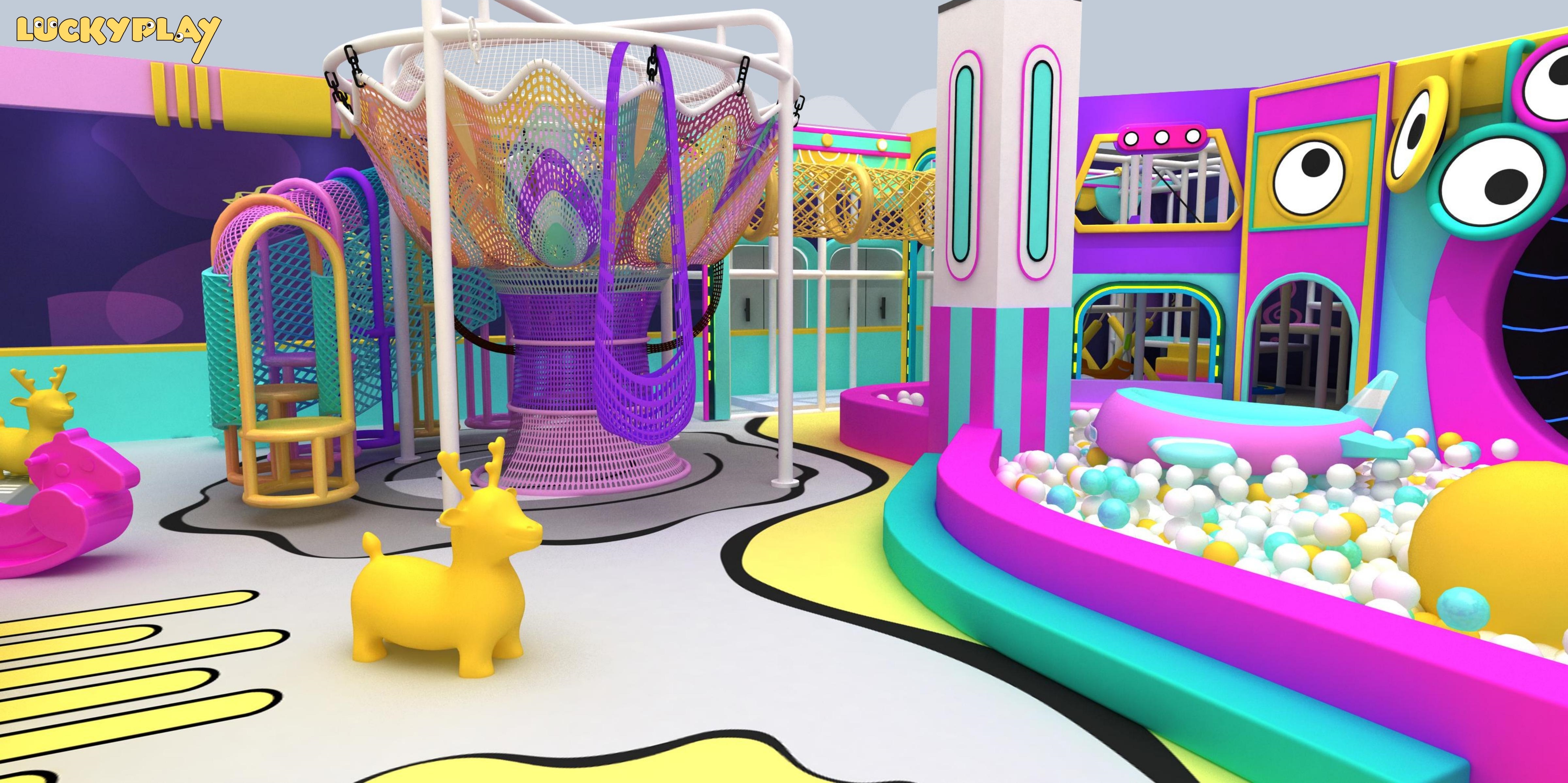 Grotesque Soundwave Soft Play Indoor Playground for Commercial Kids Play Centers