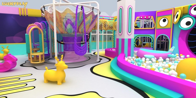 Grotesque Soundwave Soft Play Indoor Playground for Commercial Kids Play Centers
