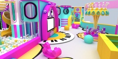 Grotesque Soundwave Soft Play Indoor Playground for Commercial Kids Play Centers