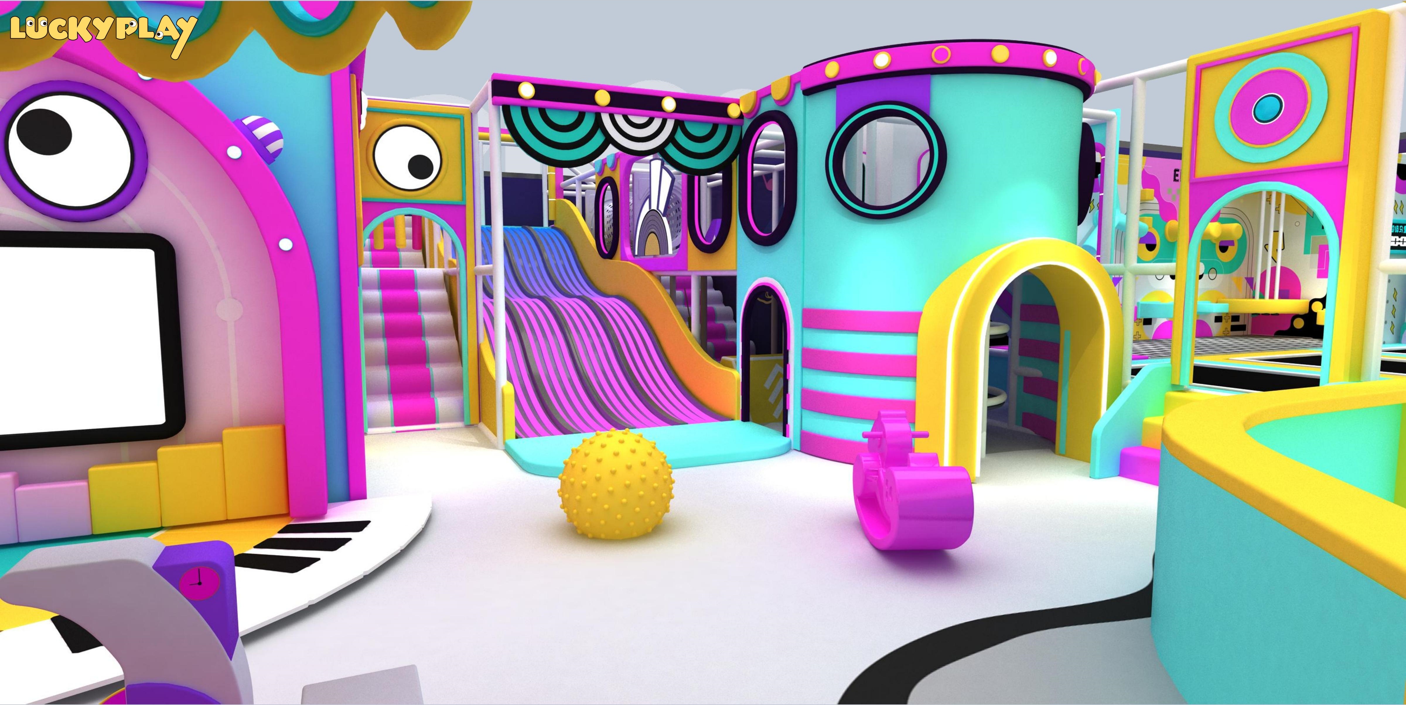Grotesque Soundwave Soft Play Indoor Playground for Commercial Kids Play Centers