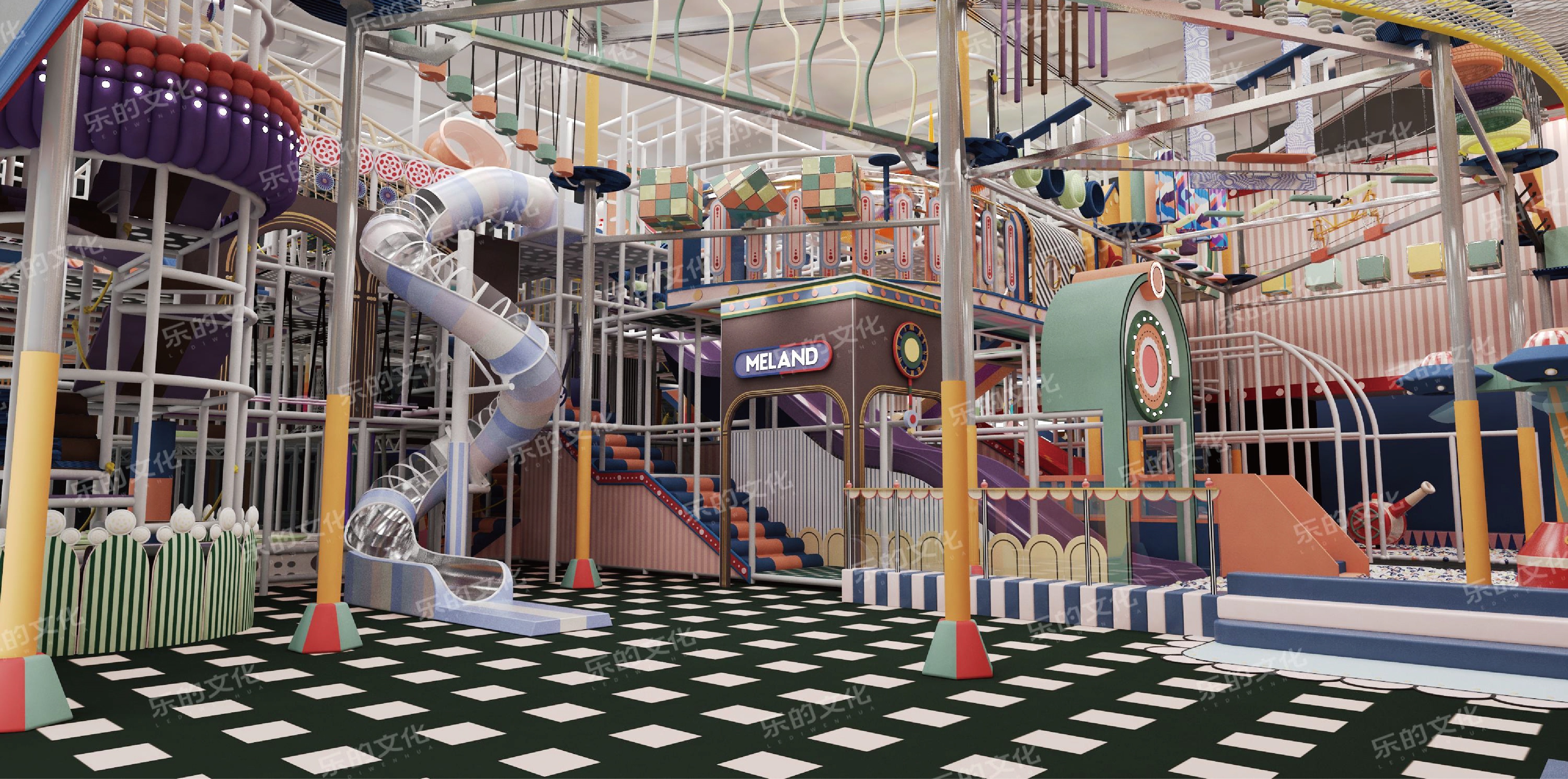 Commercial Adventure Playground Equipment For Indoor Play Centers