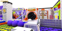 Quantum Energy Style Commercial Indoor Playground with Spiral Slides and Soft Play Zones