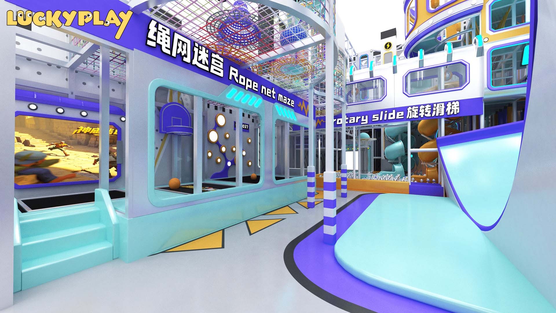 A Large Family Entertainment Center Designed and Built by Luckyplay
