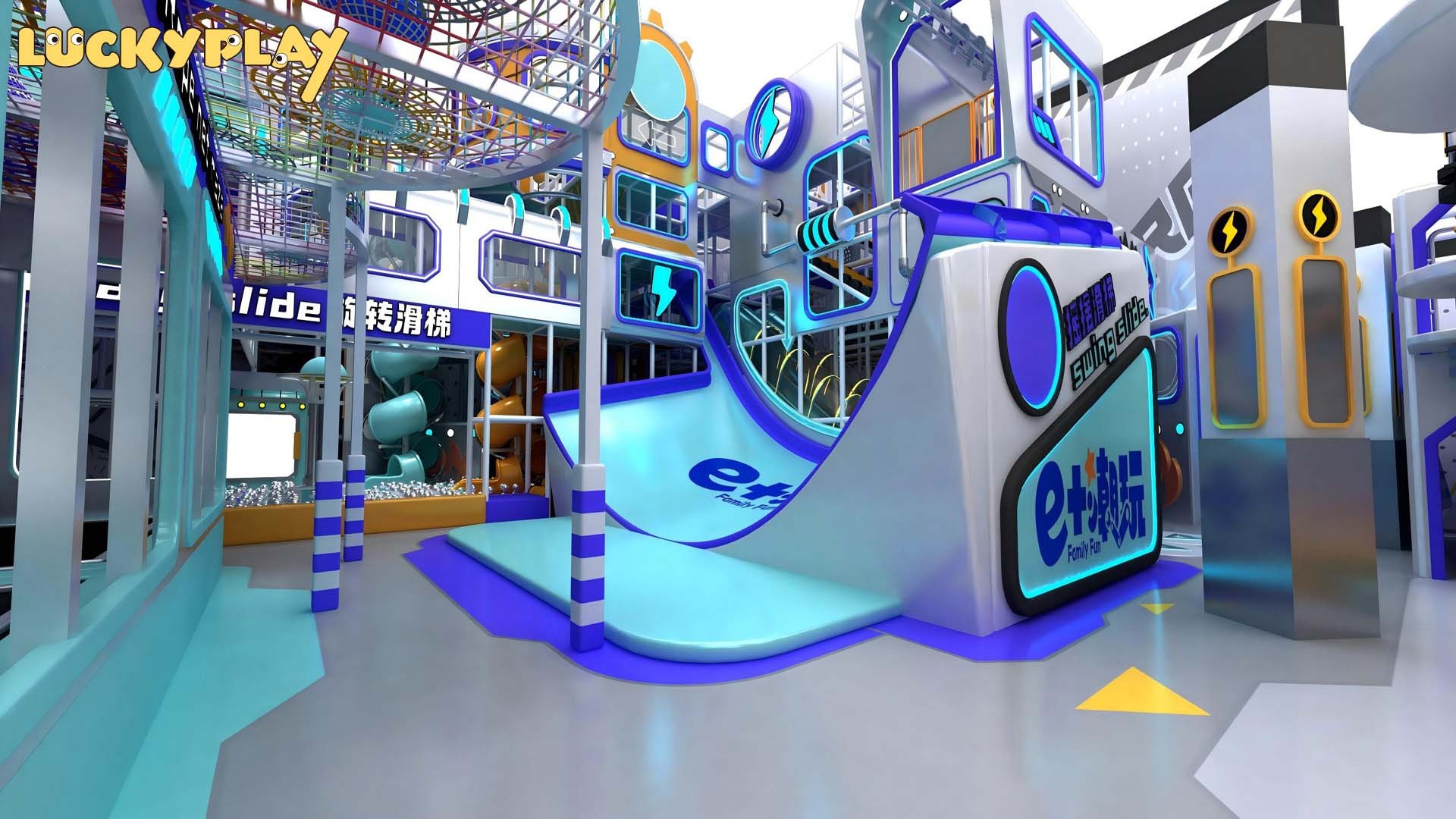 A Large Family Entertainment Center Designed and Built by Luckyplay