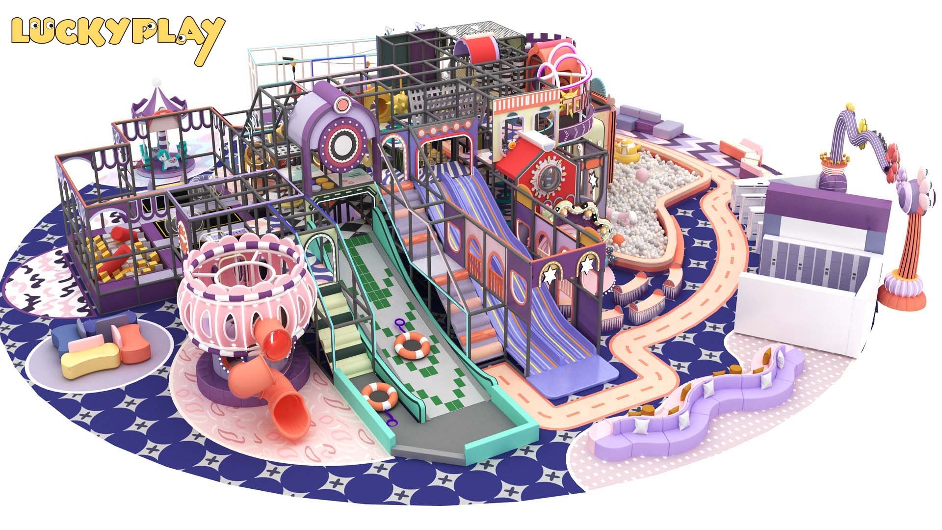 720㎡ Indoor Playground in Vietnam | Custom Family Entertainment Center for Real Estate Developer by Luckyplay