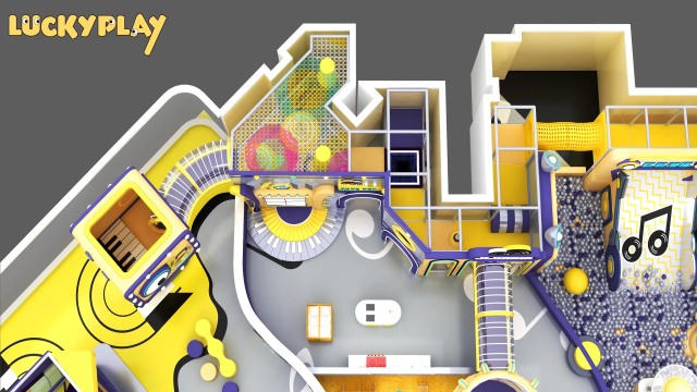 Indoor Playground Shopping Mall 680㎡ High ROI Layout