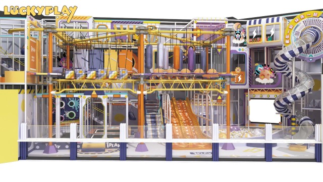 High-Ceiling Adventure Park Design 480m² Indoor Rope Adventure for Commercial