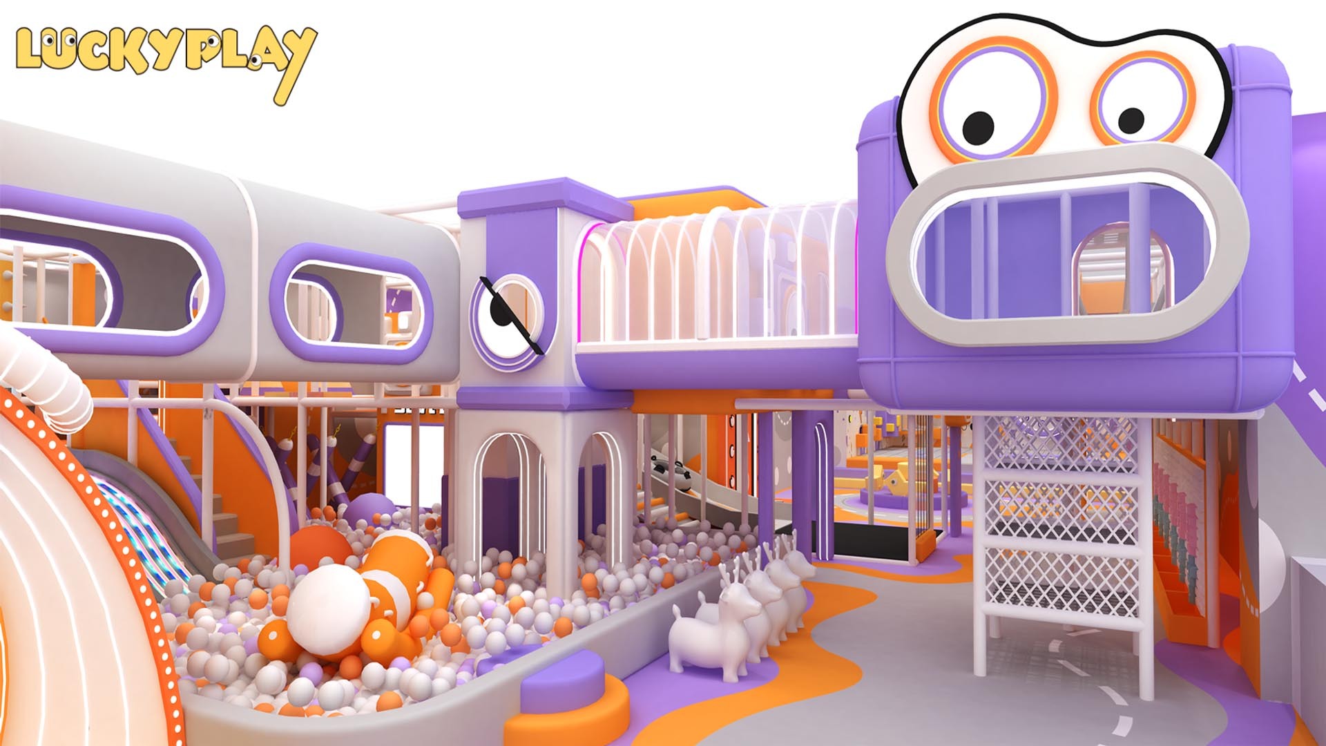 Grotesque-Themed Indoor Adventure Playground 600㎡ Family Entertainment Park Design