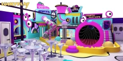 Grotesque Soundwave Soft Play PLayground | 368m² Indoor Playground with Slides & Ninja Course