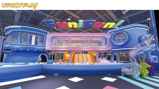 FuniFun! Future Tech Indoor Playground in Cambodia | 1800㎡ Family Entertainment Center Design by Luckyplay