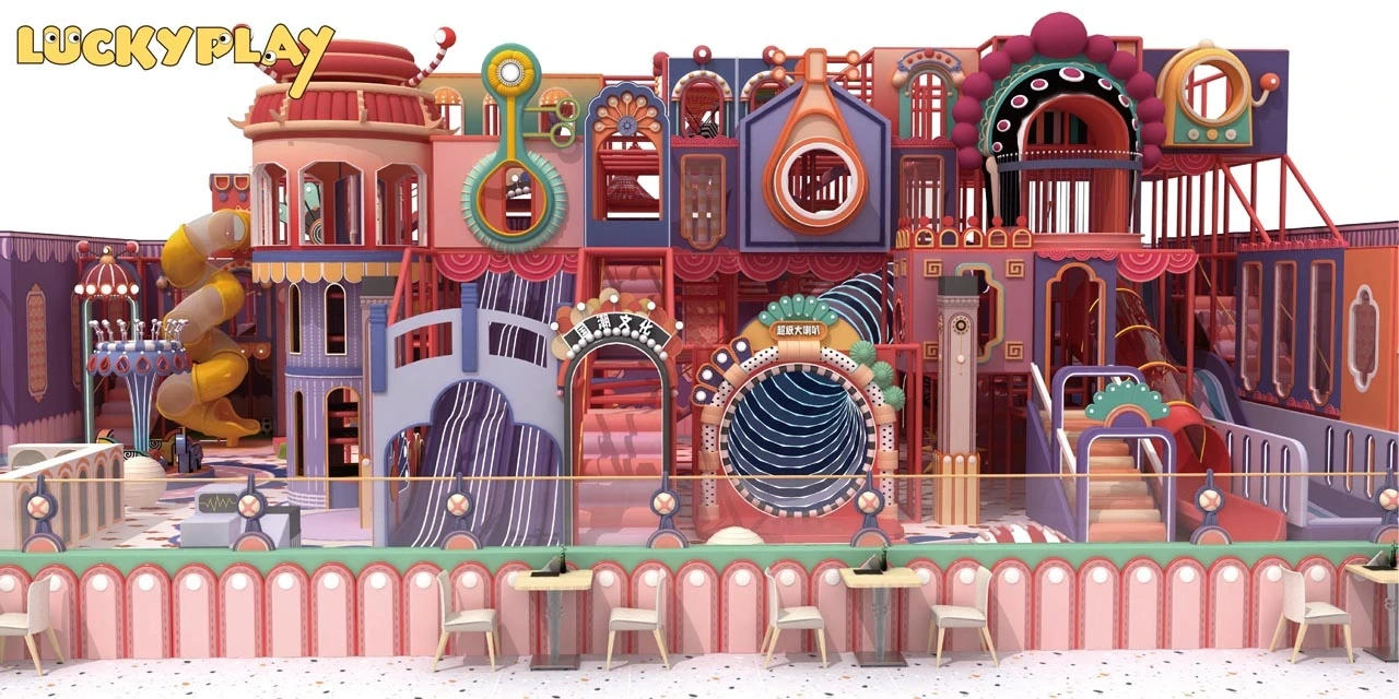 themed indoor play area with traditional Chinese elements