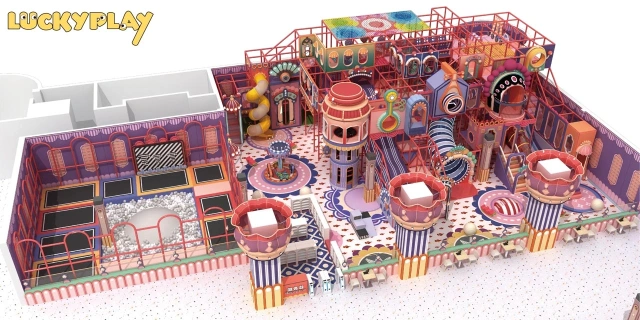 multi-level indoor playground with cultural design China