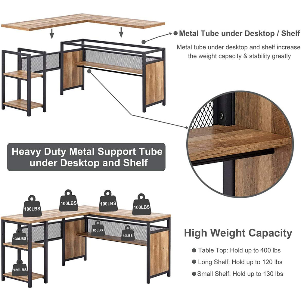 Nu-Deco L Shaped Office Desk MH23001