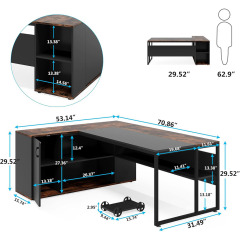 Nu-Deco L Shaped Office Desk MH24364