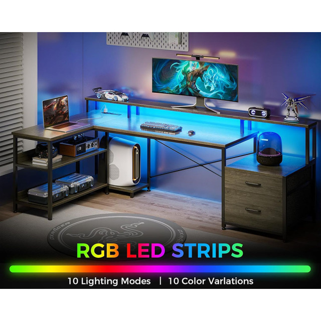 Nu-Deco L Shaped Office Desk MH24358