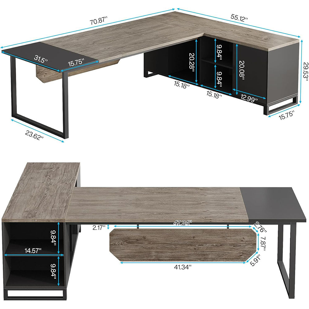 Nu-Deco L Shaped Office Desk MH24354