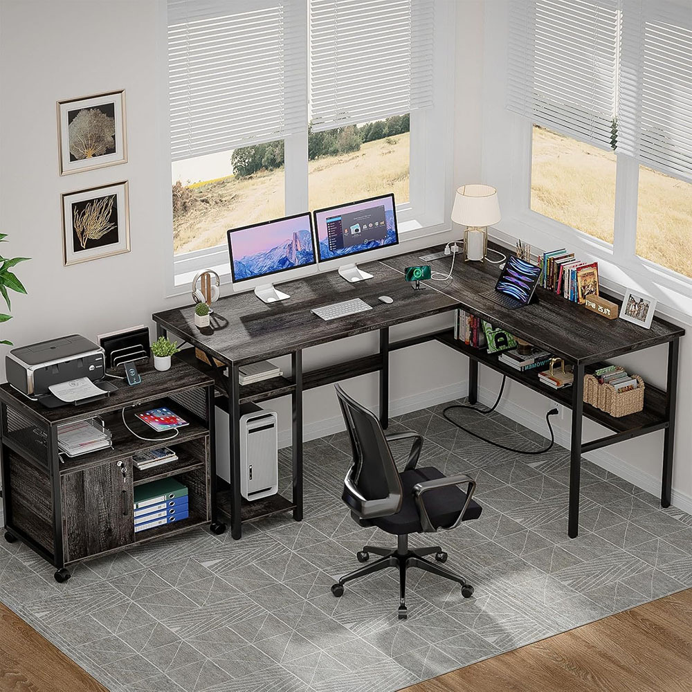 Nu-Deco L Shaped Office Desk MH24349