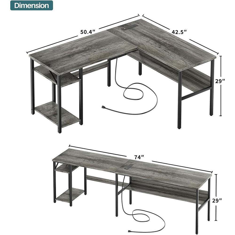 Nu-Deco L Shaped Office Desk MH24349