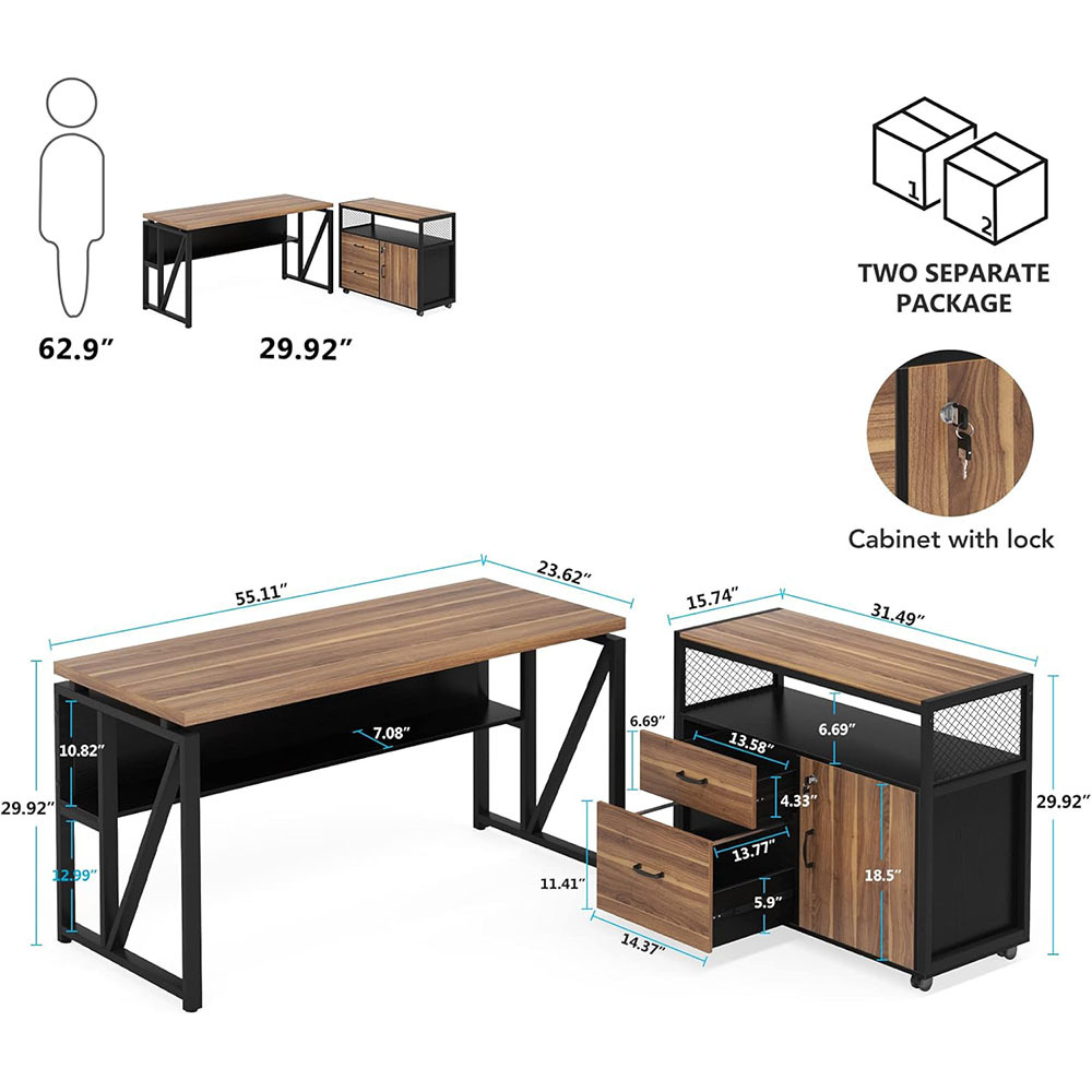 Nu-Deco L Shaped Office Desk MH24363