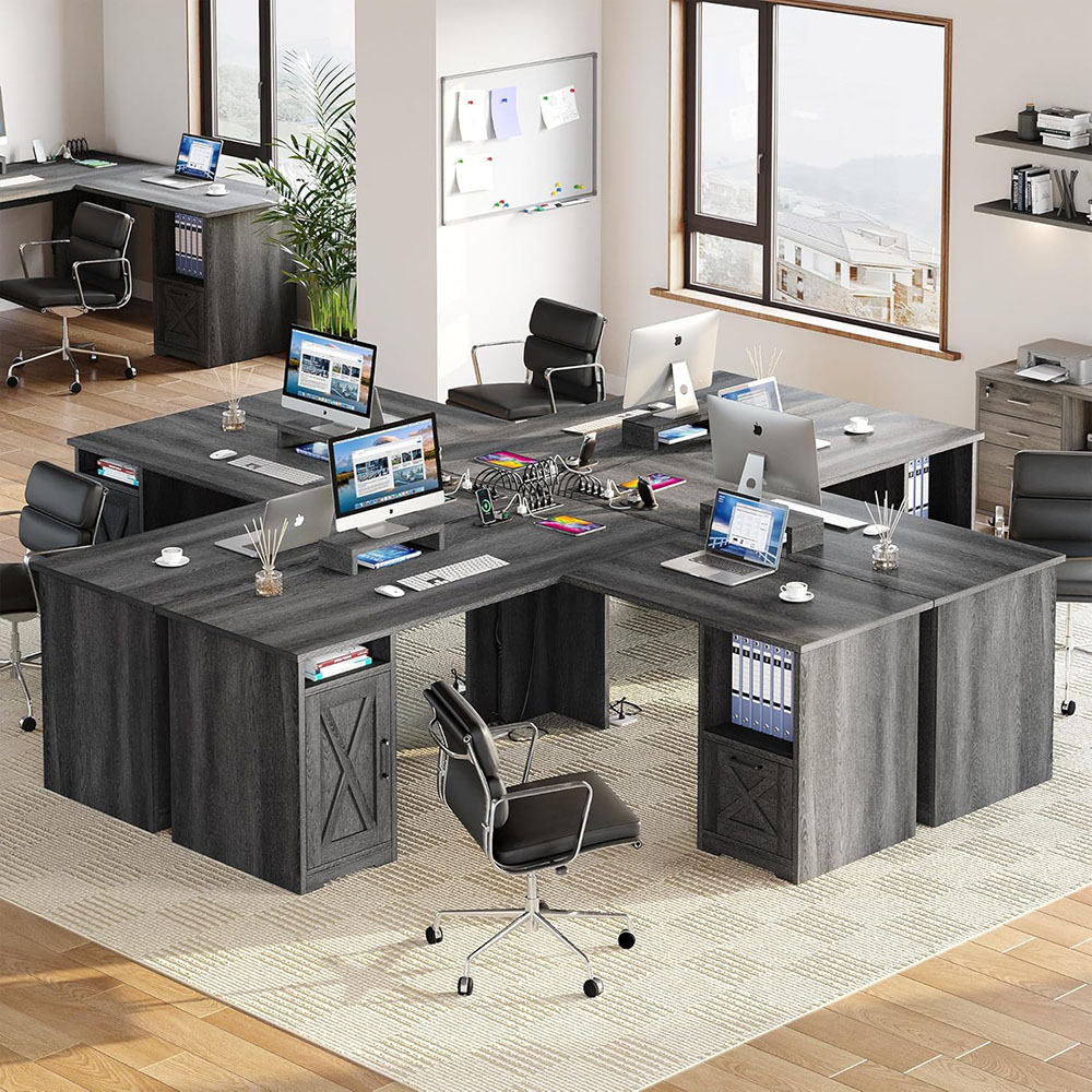 Nu-Deco L Shaped Office Desk MH24366