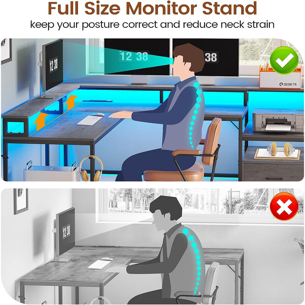 Nu-Deco L Shaped Office Desk MH24357