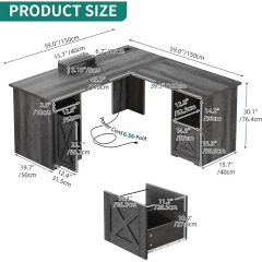 Nu-Deco L Shaped Office Desk MH24366