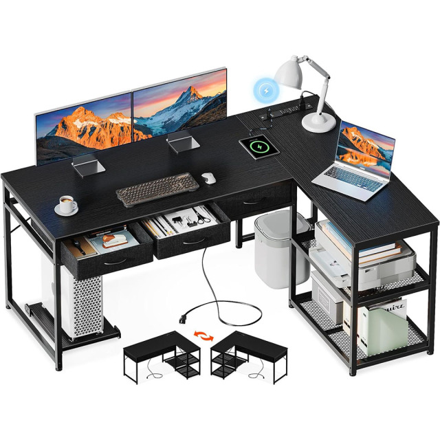 Nu-Deco L Shaped Office Desk MH24361