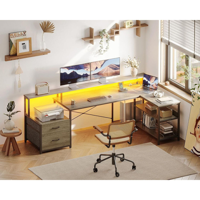Nu-Deco L Shaped Office Desk MH24358