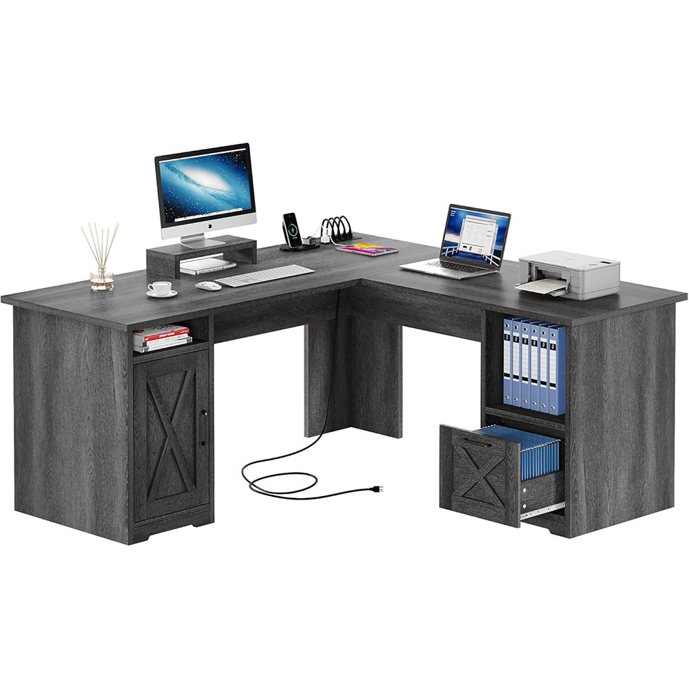 Nu-Deco L Shaped Office Desk MH24366