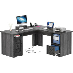 Nu-Deco L Shaped Office Desk MH24366