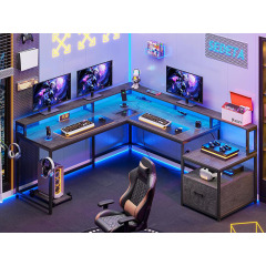 Nu-Deco L Shaped Office Desk MH24357