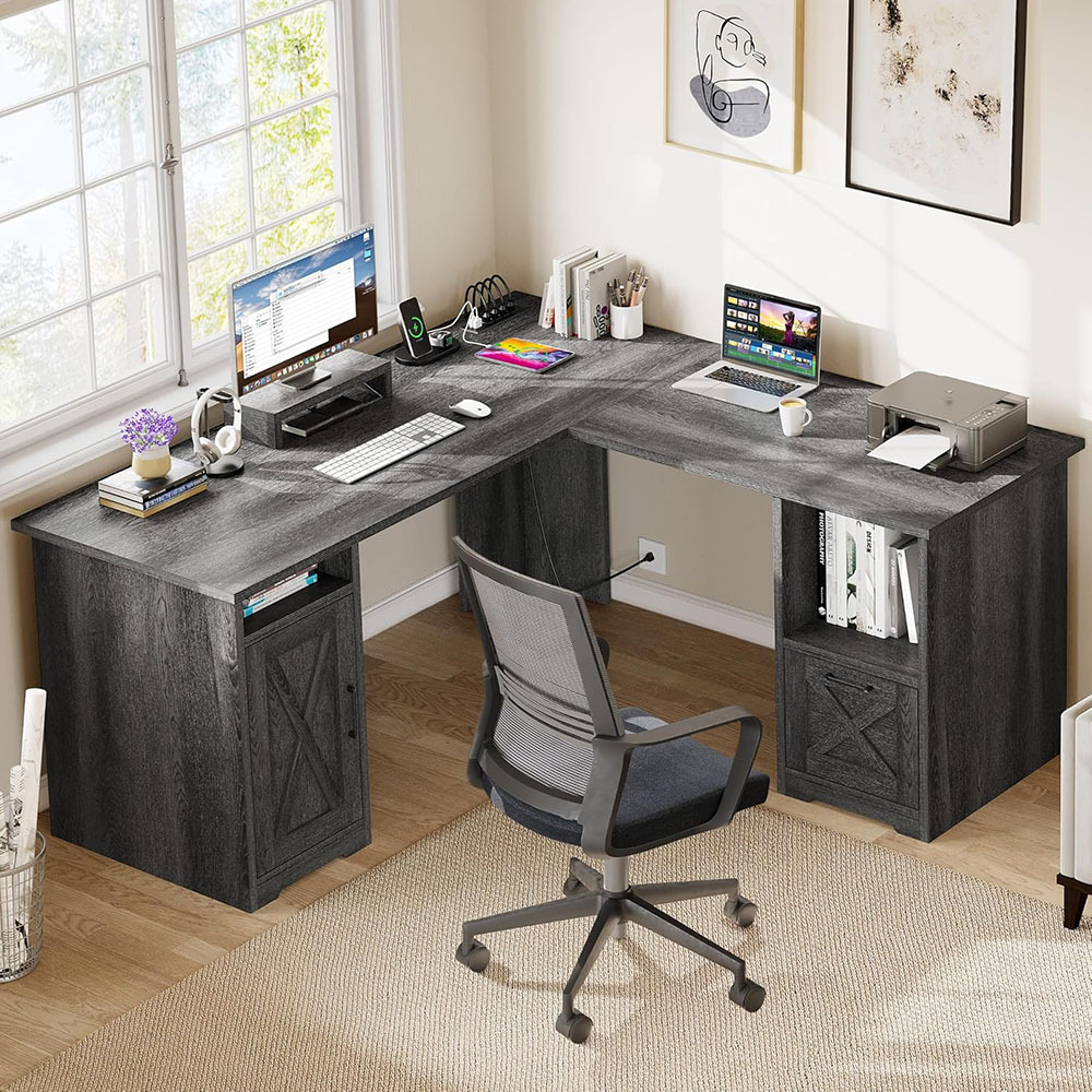 Nu-Deco L Shaped Office Desk MH24366